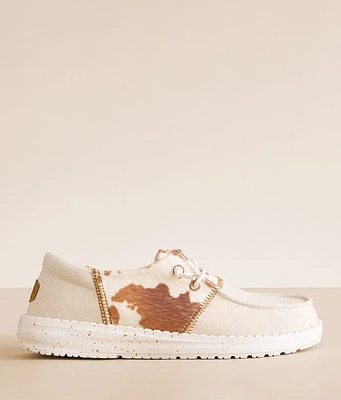 HEYDUDE Wendy Patchwork Cow Shoe