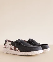 Wendy Stitch Cow Print Shoe