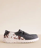 Wendy Stitch Cow Print Shoe