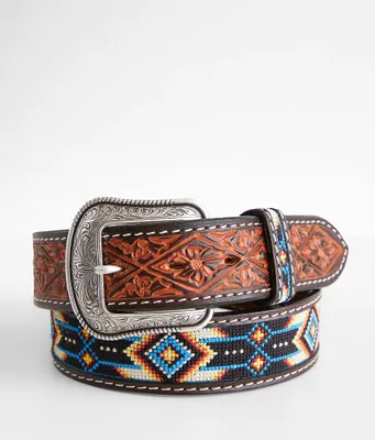 3D Tooled Western Leather Belt