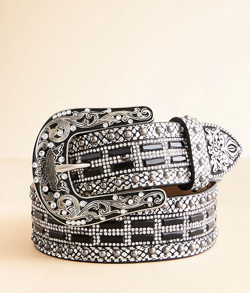 Nocona Super Glitz Leather Belt