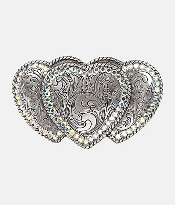 Nocona Glitz Triple Heart Buckle