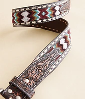 Seed Bead Leather Belt