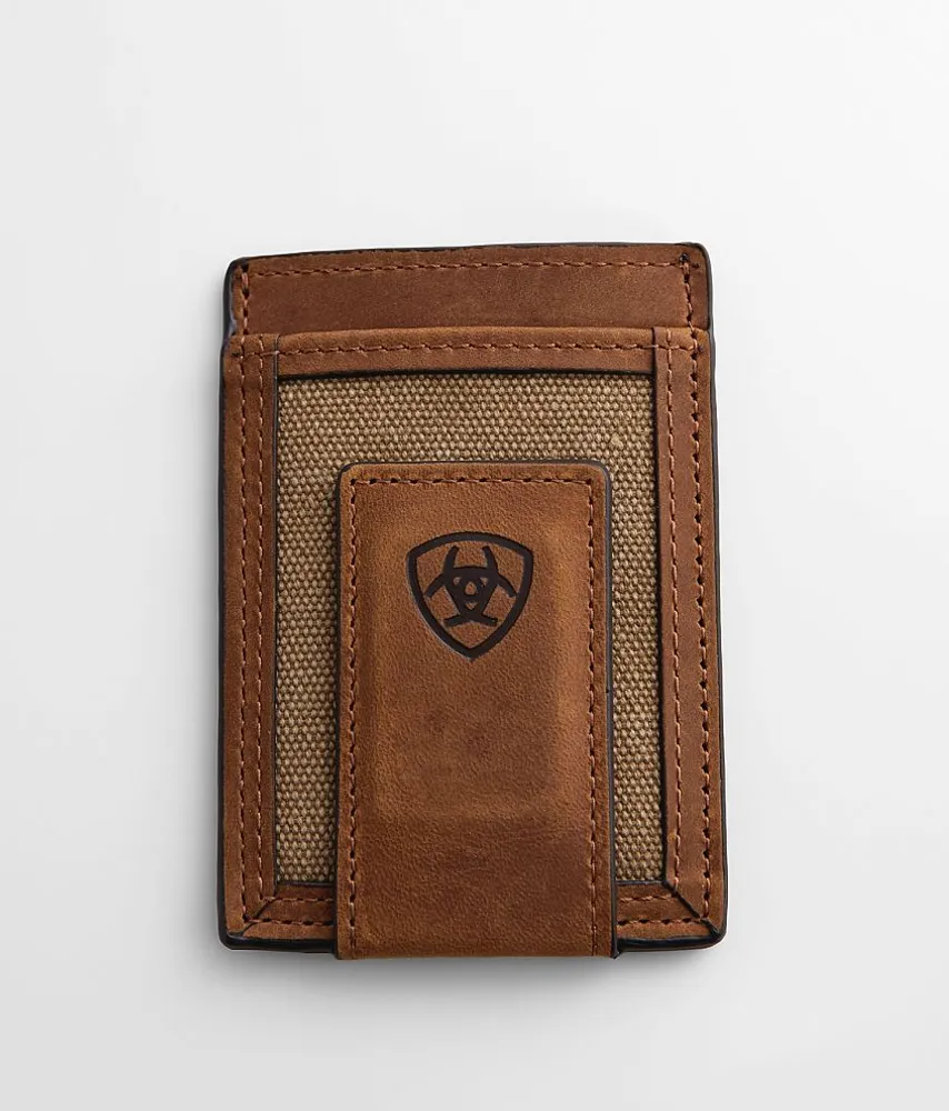 Ariat Magnetic Leather Money Clip Wallet