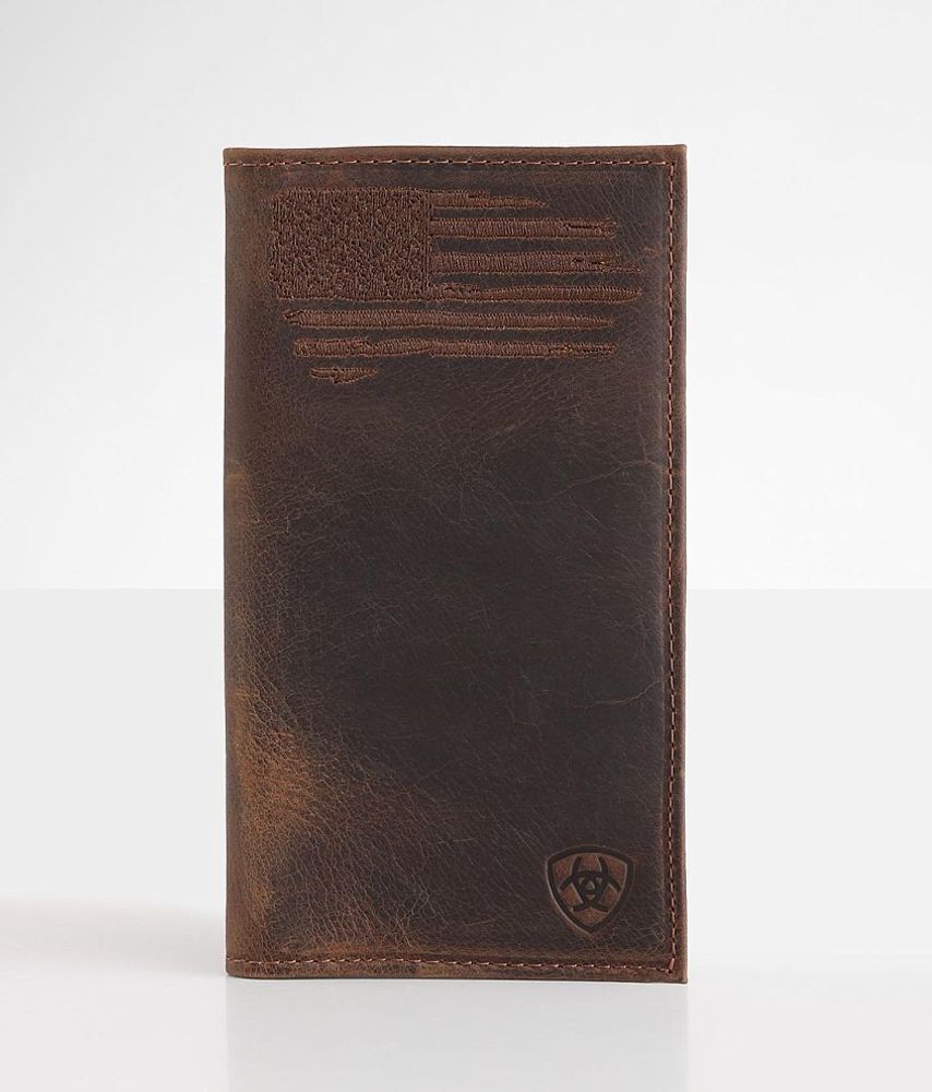 Ariat Rodeo Flag Leather Wallet
