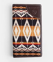 Ariat Southwestern Leather Checkbook Wallet