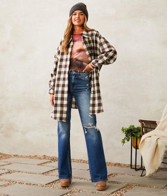 Mable Flannel Tunic Shirt