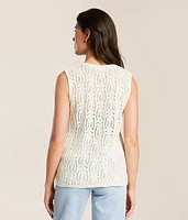 Front Tie Cardigan Sweater Vest
