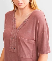 Washed Chest Pocket Top