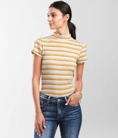 Willow & Root Striped Mock Neck Top