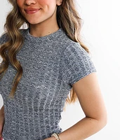 Mock Neck Cropped Top