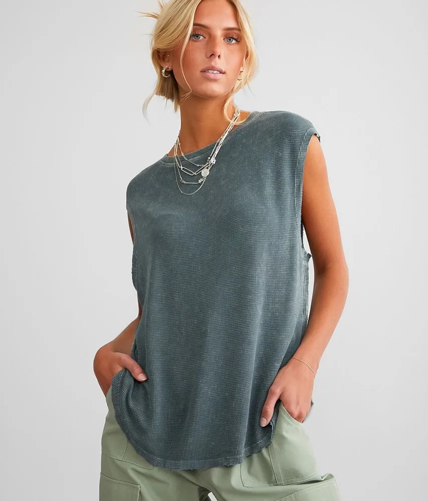 Gilded Intent Washed Thermal Tank Top