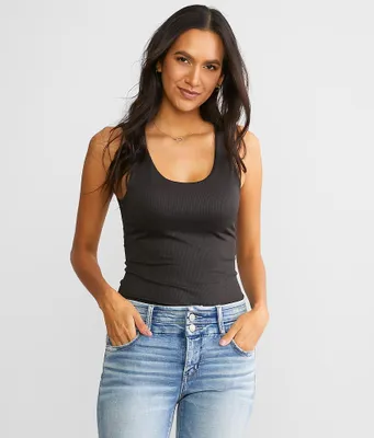 Buckle Black Shaping & Smoothing Ribbed Tank Top