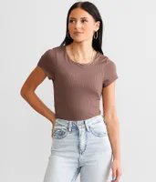 Buckle Black Shaping & Smoothing Ribbed Top