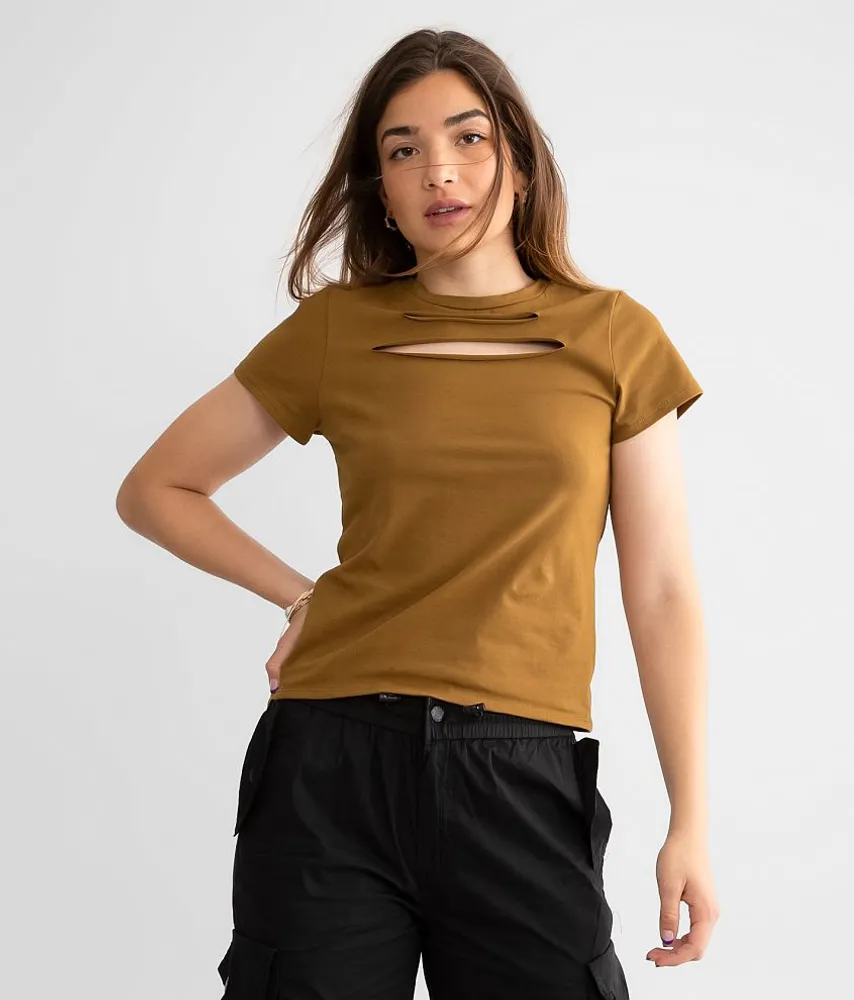 Gilded Intent Cut-Out T-Shirt