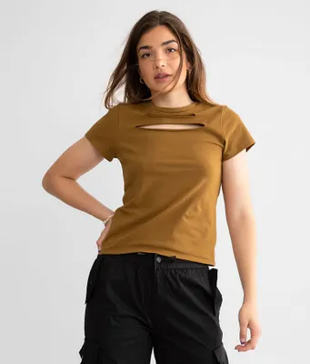 Gilded Intent Cut-Out T-Shirt