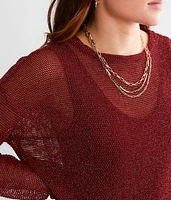 Metallic Netted Top