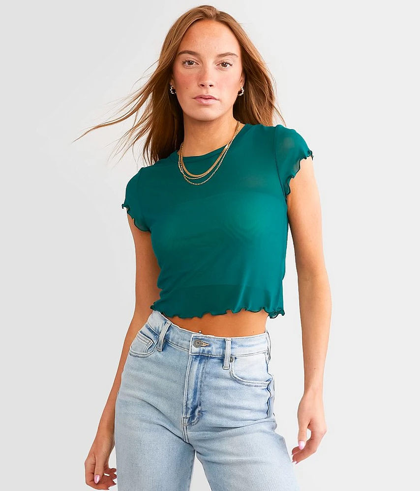 BKEssentials Mesh Cropped Top
