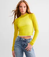 BKEssentials Sheer Mesh Cropped Top