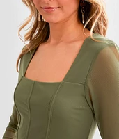 Corset Mesh Top