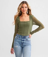 Corset Mesh Top