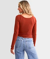 Rosette Ruffle Top