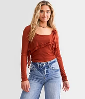 Rosette Ruffle Top