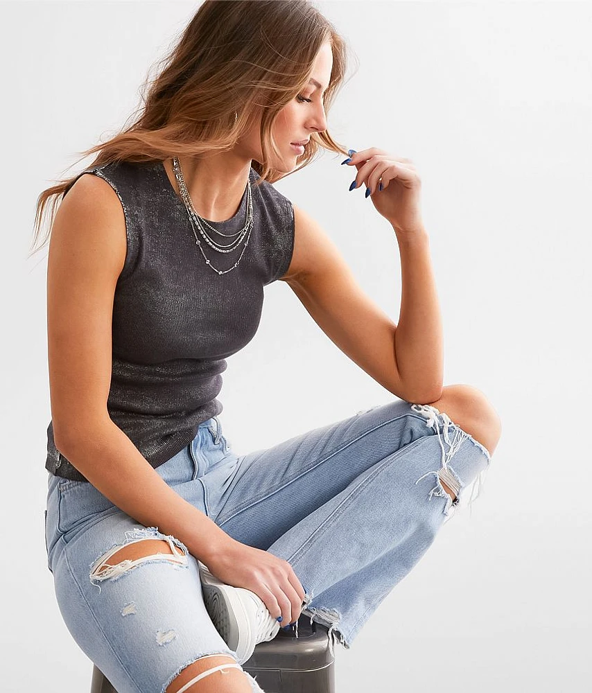 Metallic Coated Tank Top