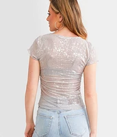 Foiled Mesh Top