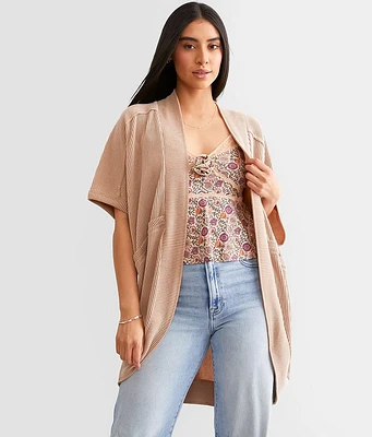 Ribbed Cocoon Cardigan