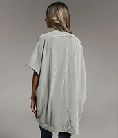 Ribbed Cocoon Cardigan