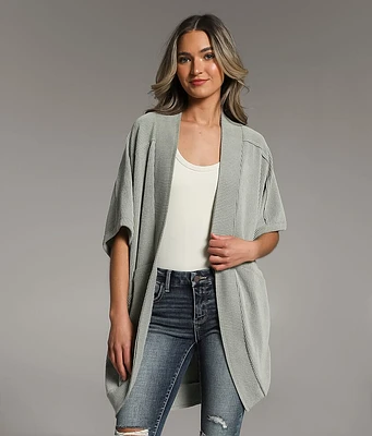Ribbed Cocoon Cardigan