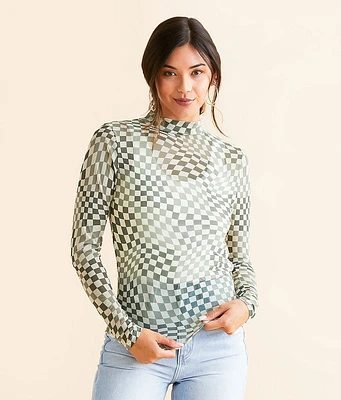 Willow & Root Checker Mesh Top