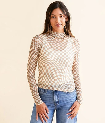 Willow & Root Checker Mesh Top