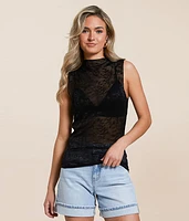 Floral Embroidered Tank Top