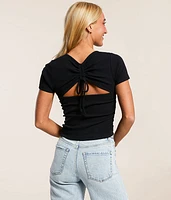 Open Back Cinch Tie Top