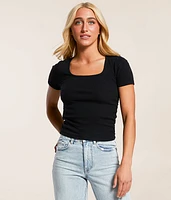Open Back Cinch Tie Top