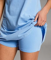 Washed Romper Dress
