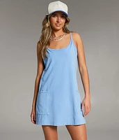 Washed Romper Dress
