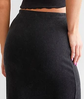 Lettuce Trim Midi Skirt