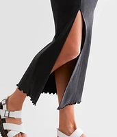 Lettuce Trim Midi Skirt
