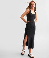 Lettuce Trim Midi Skirt