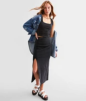 Lettuce Trim Midi Skirt