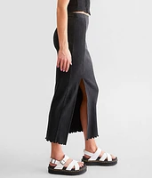 Lettuce Trim Midi Skirt