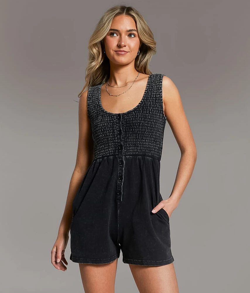 Washed Knit Romper