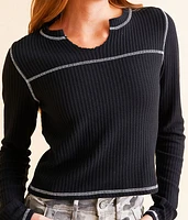 Waffle Knit Top