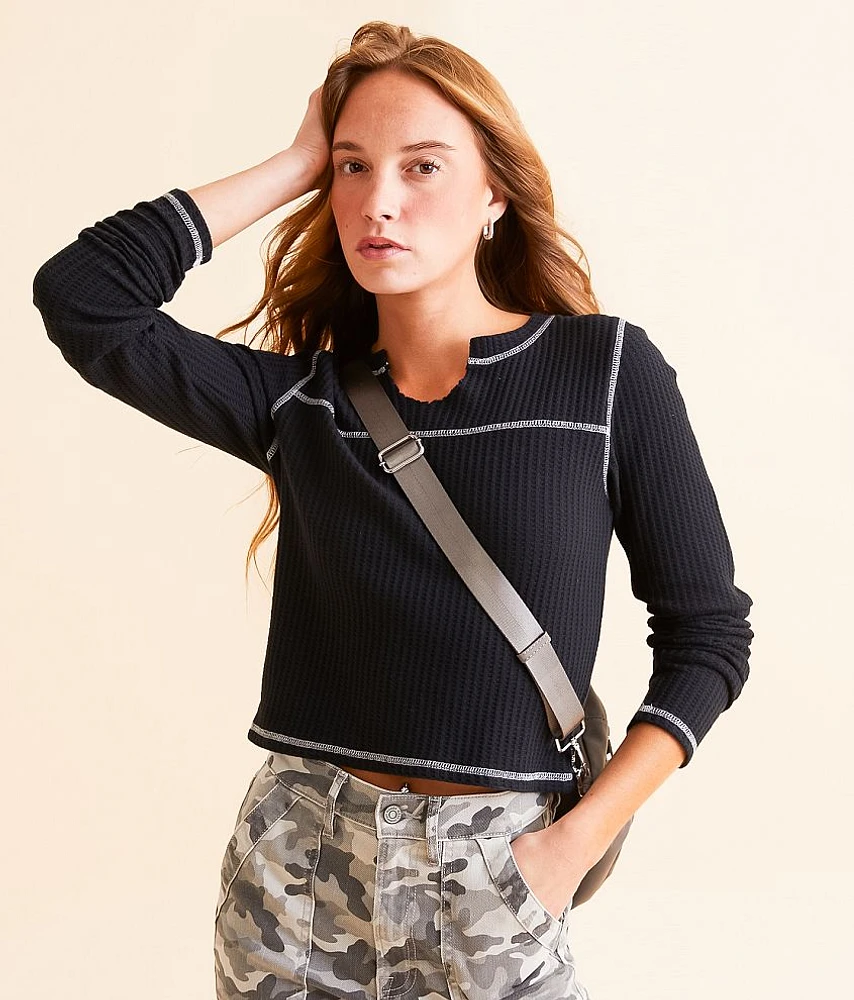 Waffle Knit Top