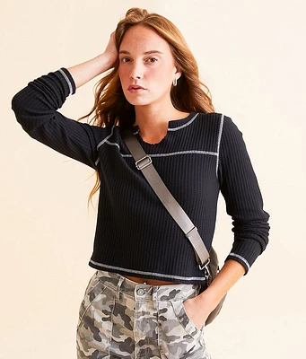 Waffle Knit Top
