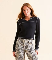 Waffle Knit Top