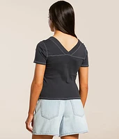 Double V-Neck Top